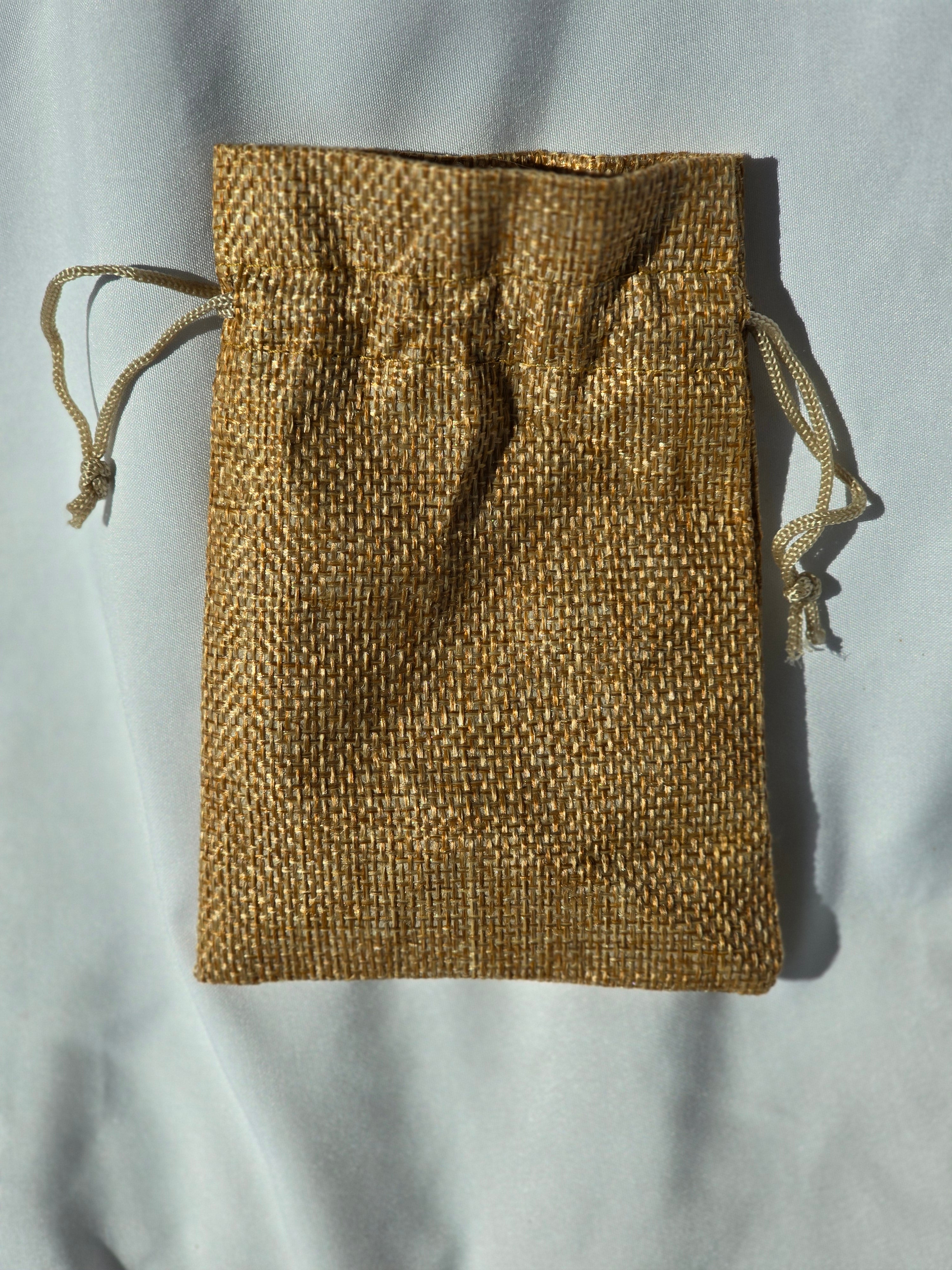 Raw Rose Quartz 1/3 lb • Burlap Satchel • Heart-Healing Crystal