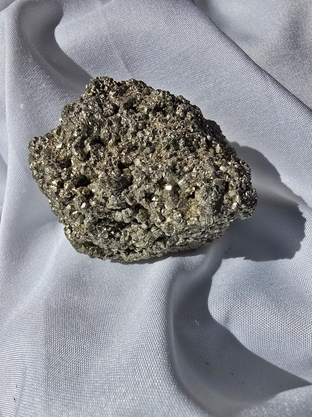 Raw Pyrite Crystal Bag – Abundance • Confidence • Protection