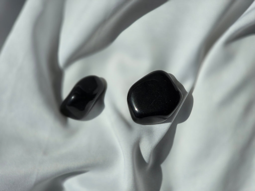 Polished Black Obsidian Stones – Protection • Strength • Grounding