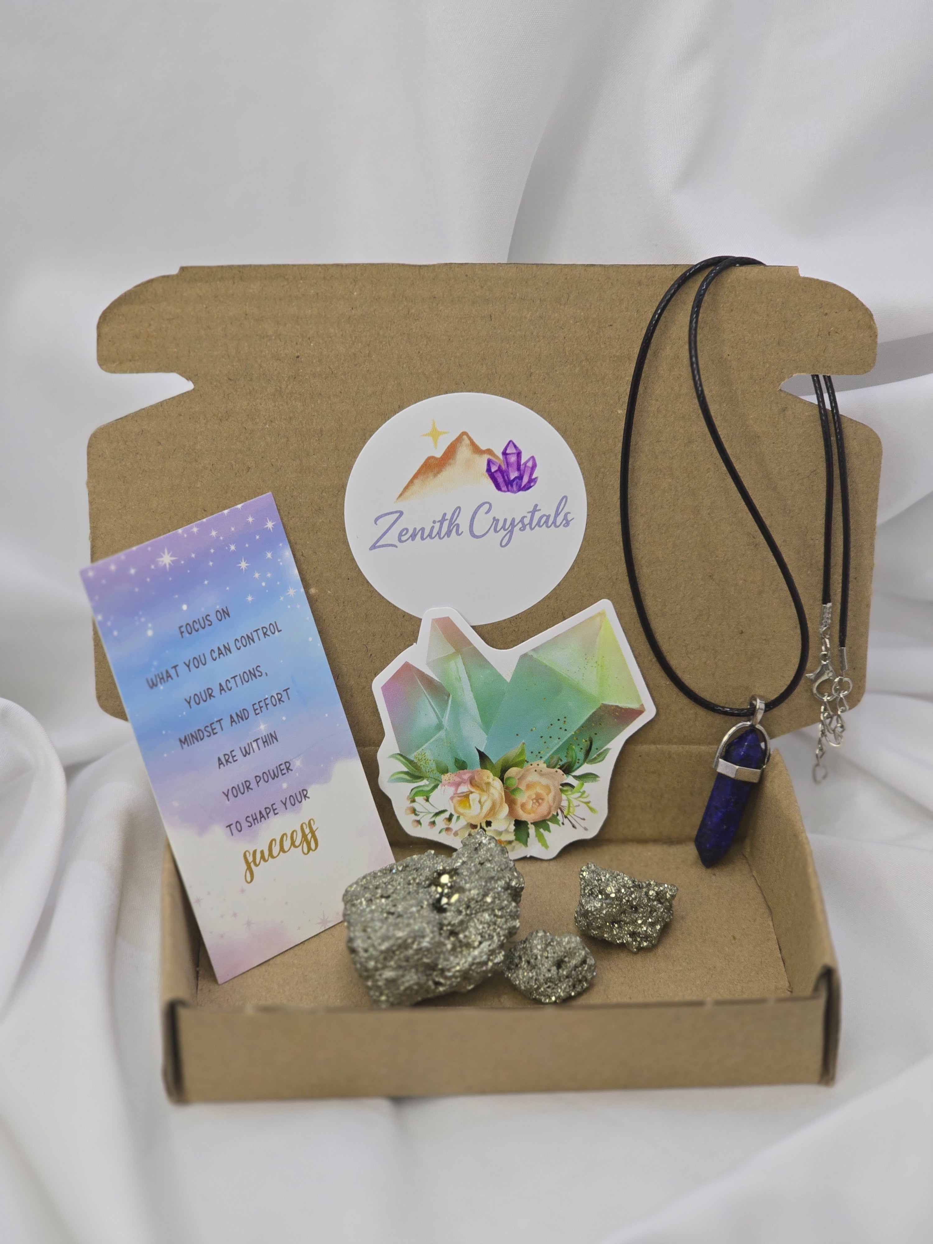 Stunning Raw Pyrite Crystal & Polished Crystal Necklace Set