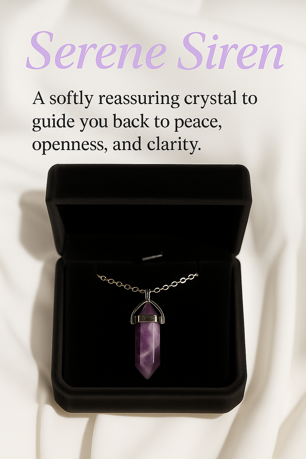 Serene Siren Amethyst Necklace – Calming Crystal for Peace & Emotional Balance