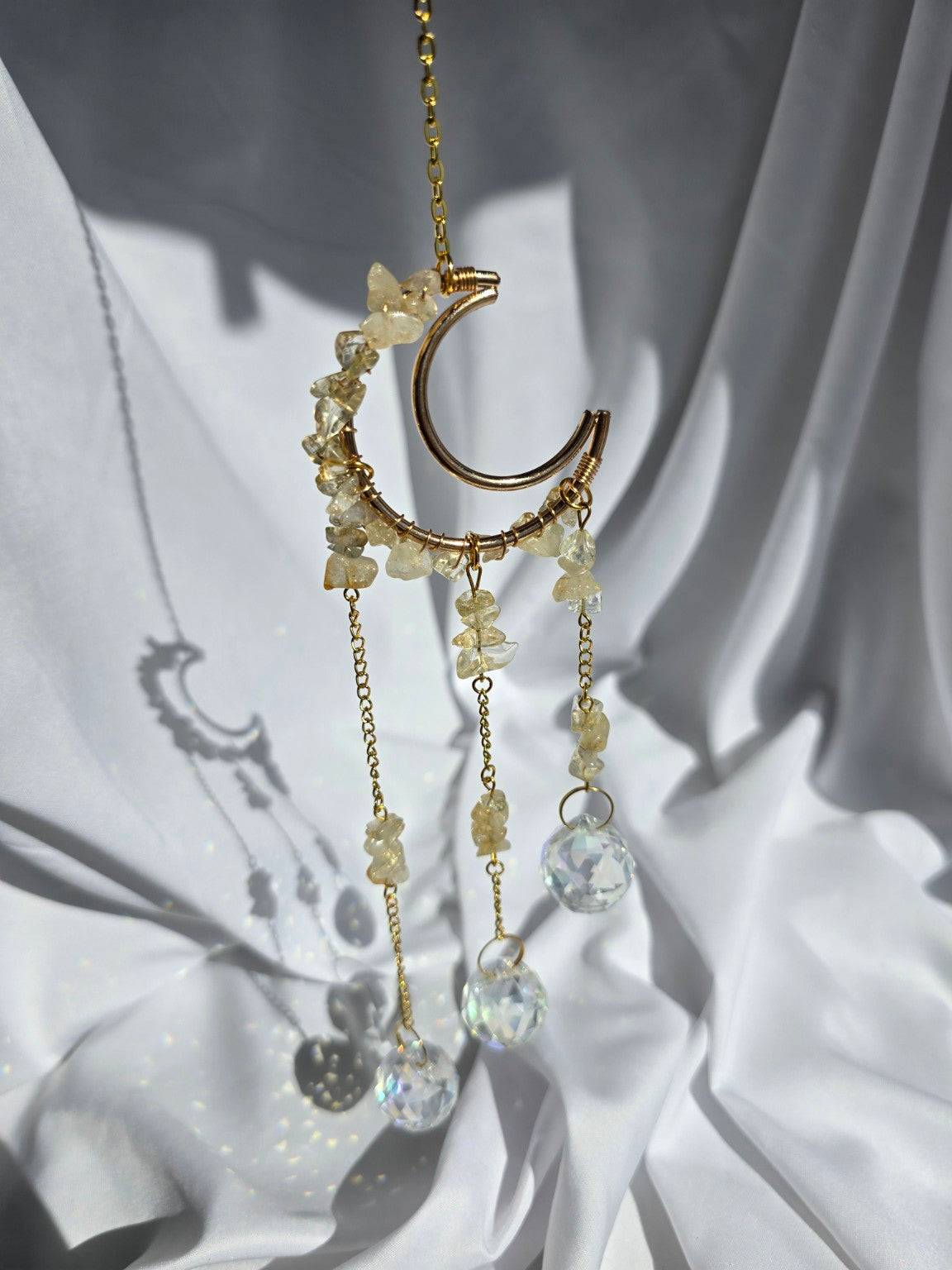 Moon Sun Catcher – Illuminated with Citrine Energy