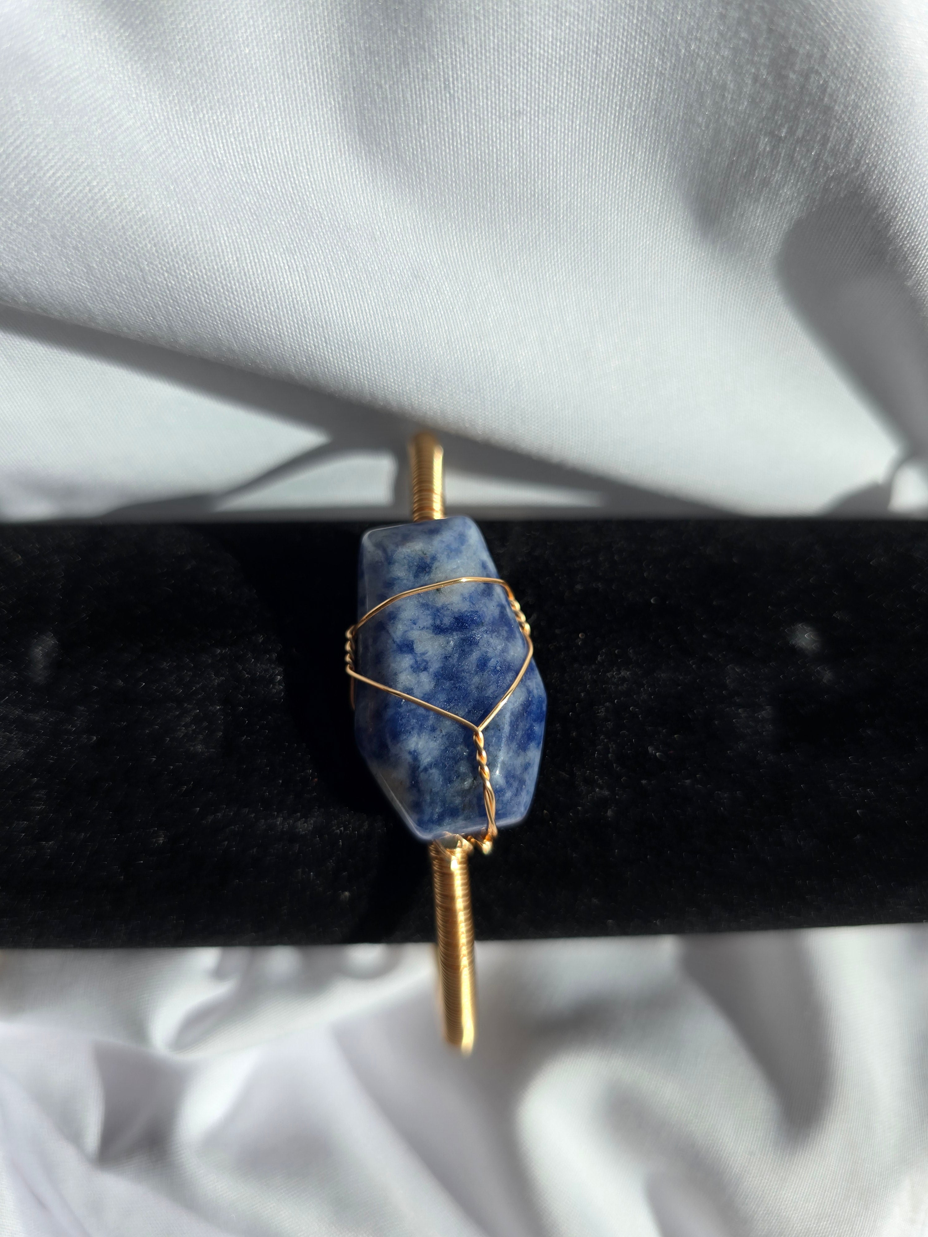 Blue Lapis Azul Gold Bracelet | Intuition • Truth • Protection Crystal Jewelry